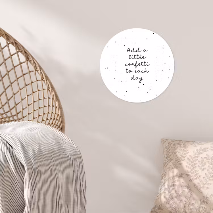 Behangcirkel - Quotes - Spreuken - Add a little confetti to each day - Meisje - Kinderen — 5