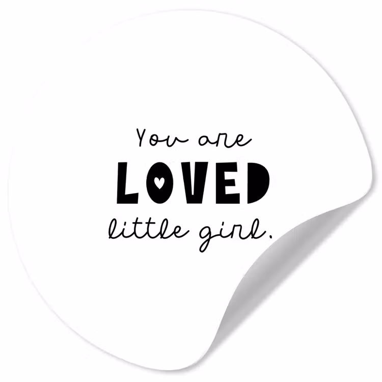 Behangcirkel - Quotes - Spreuken - You are loved little girl - Kinderen - Liefde — 1