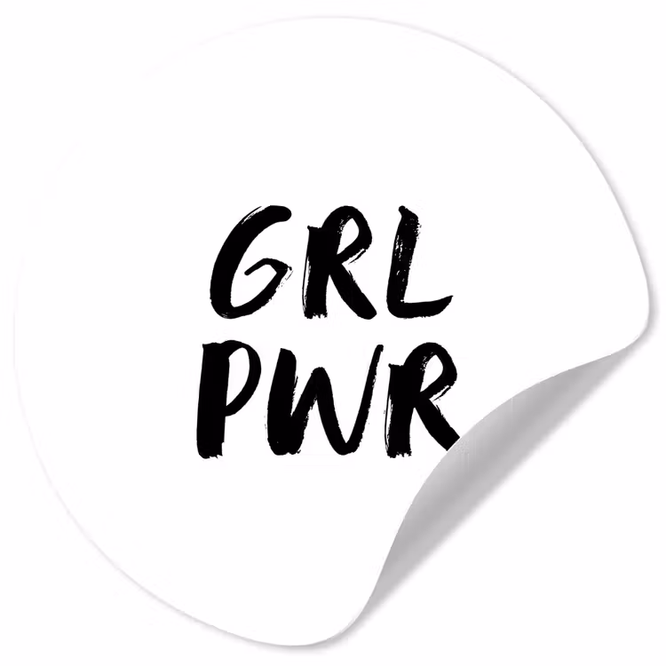 Behangcirkel - Spreuken - Grl pwr - Meisjes - Quotes - Kinderen — 1