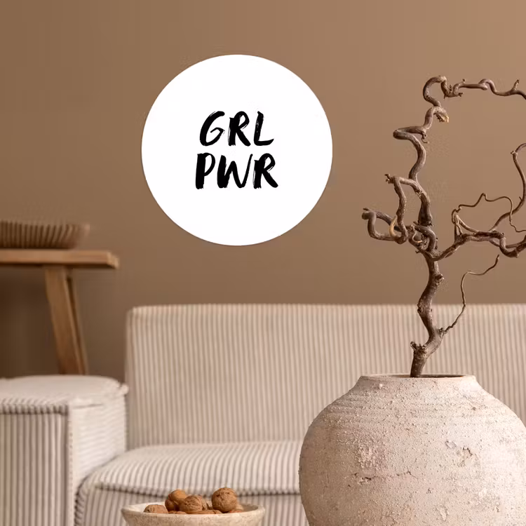 Behangcirkel - Spreuken - Grl pwr - Meisjes - Quotes - Kinderen — 2