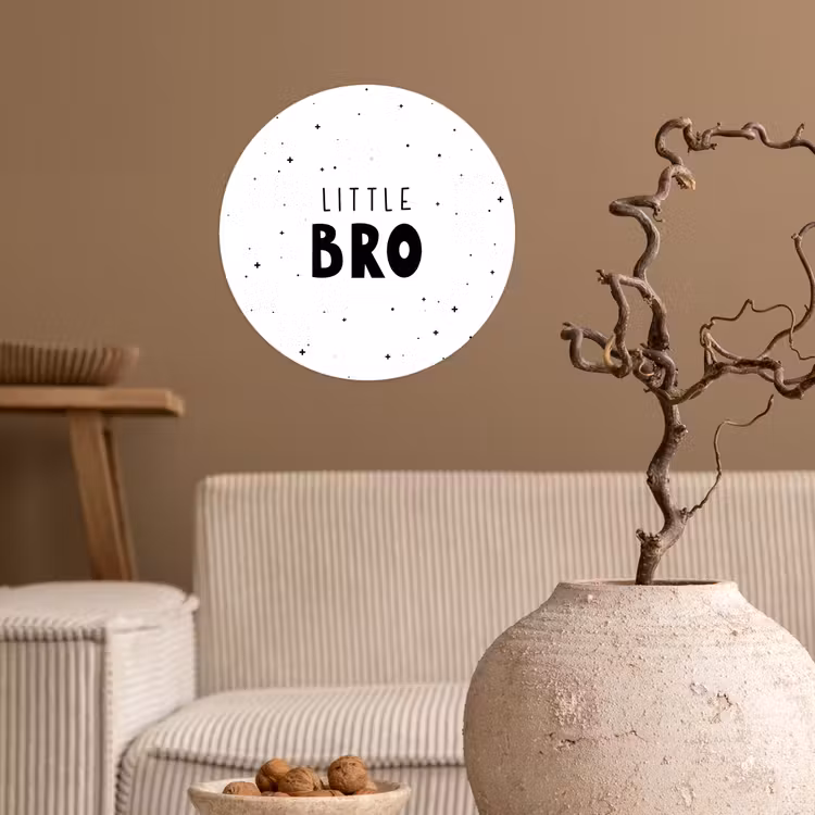 Behangcirkel - Spreuken - Kind - Jongens - Little bro - Quotes — 2