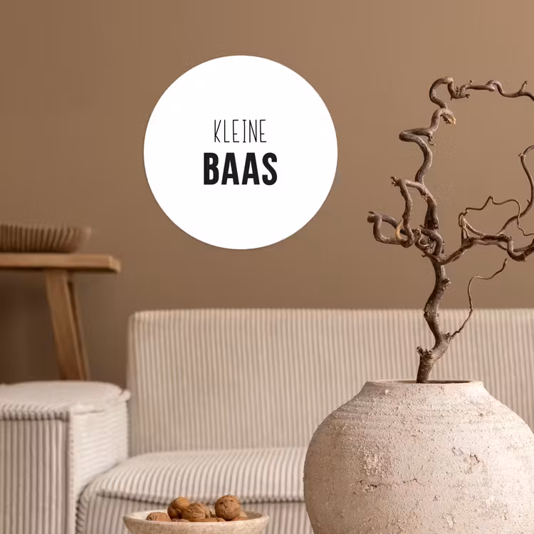 Behangcirkel - Spreuken - Kleine baas - Kinderen - Jongens - Quotes — 2