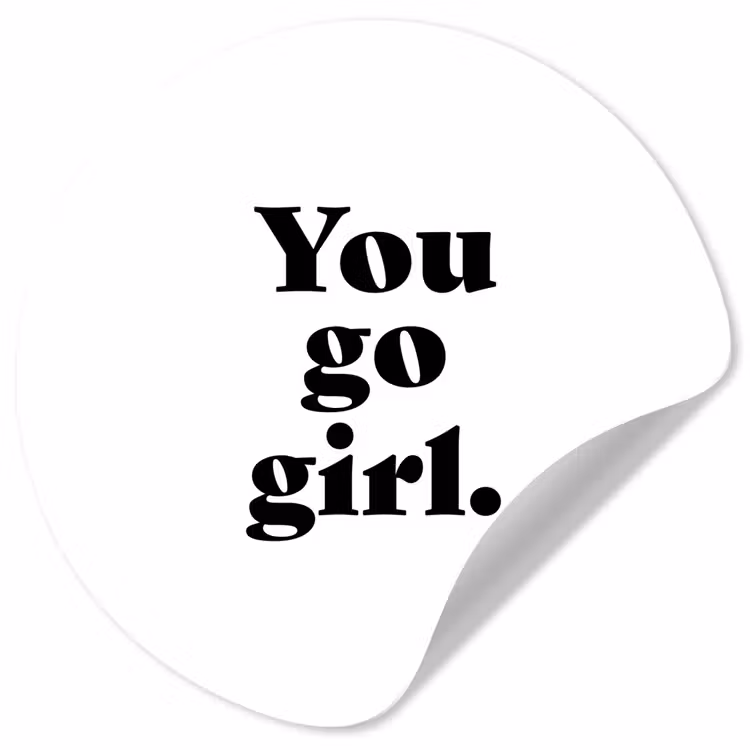 Behangcirkel - Spreuken - You go girl - Meisjes - Kinderen - Quotes — 1