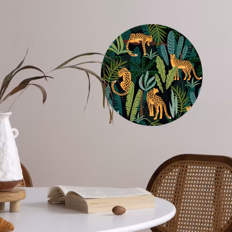 Behangcirkel - Jungle - Panter - Patronen - Jongens - Meiden - Planten — 4