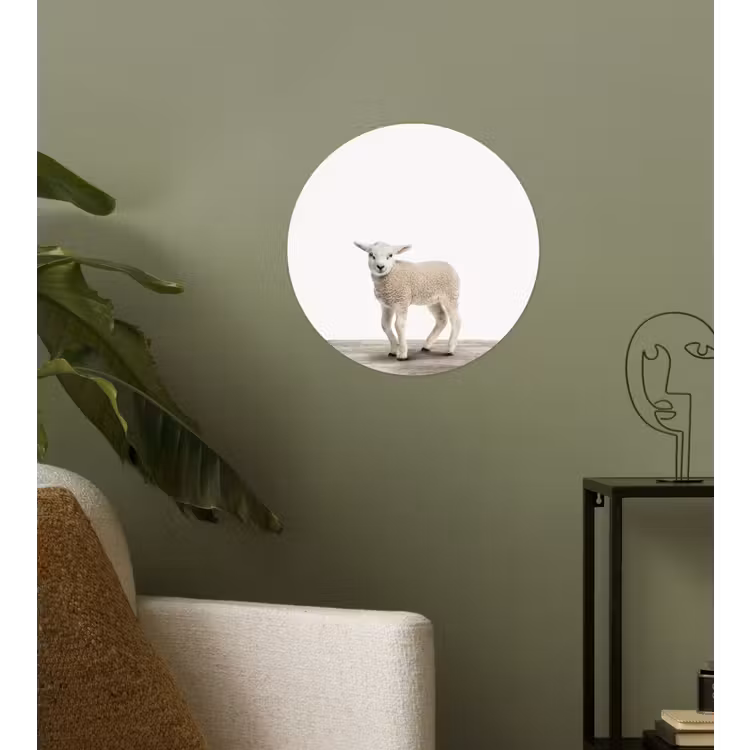 Behangcirkel - Lammetje - Schaap - Dieren - Kinderen - Meisjes - Jongens — 3