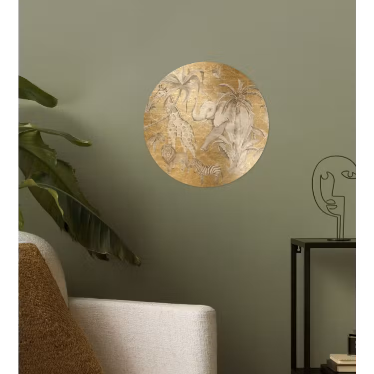 Behangcirkel - Jungle - Kinderen - Goud - Kinderen - Dieren — 3