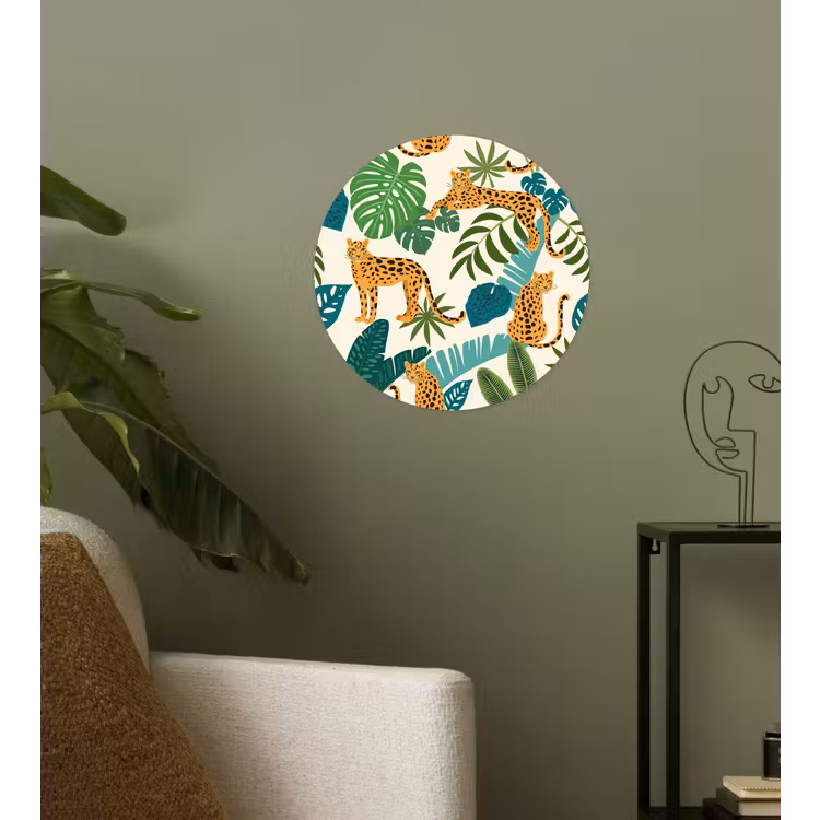 Behangcirkel - Jungle - Luipaard - Planten - Patroon - Meiden - Jongens — 3