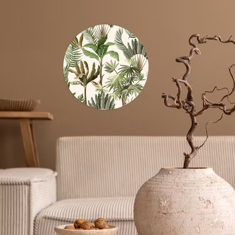 Behangcirkel - Jungle - Palmboom - Bananenplant - Kinderen - Natuur - Planten — 2