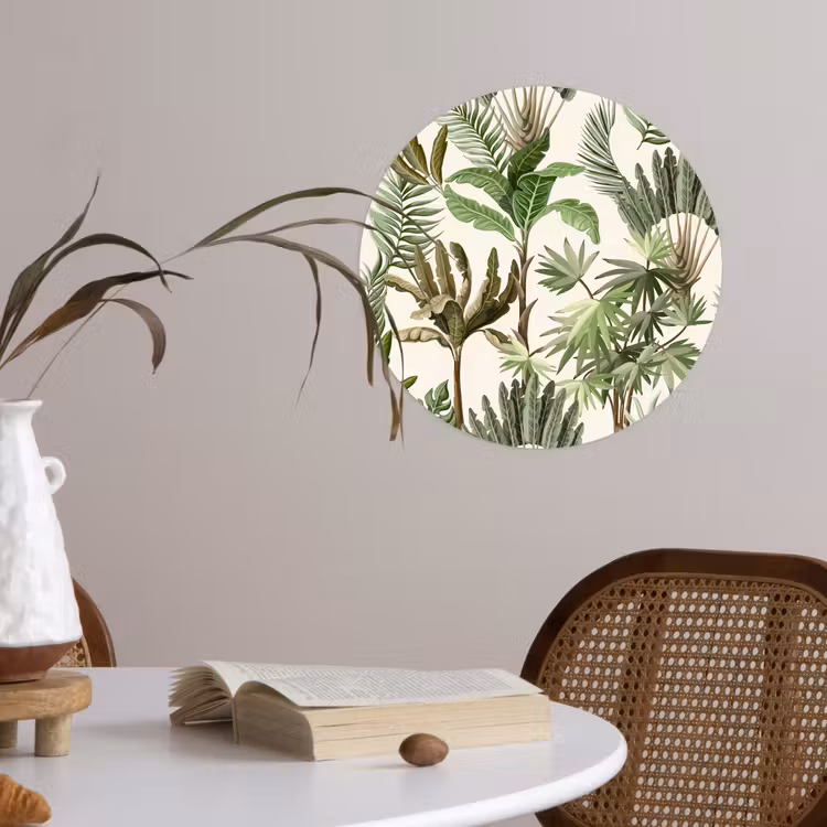 Behangcirkel - Jungle - Palmboom - Bananenplant - Kinderen - Natuur - Planten — 4