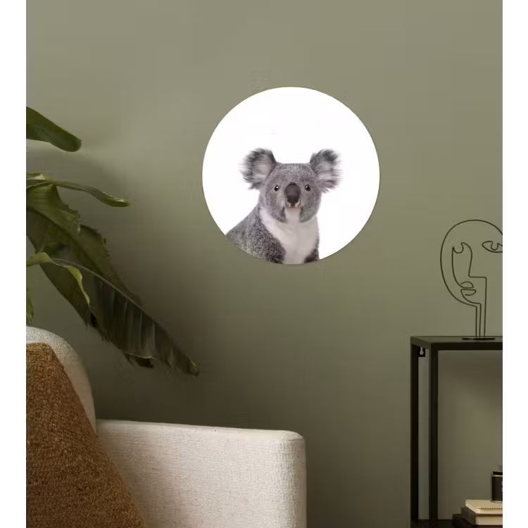 Behangcirkel - Koala - Dieren - Kind - Wit - Meisje - Jongen — 3
