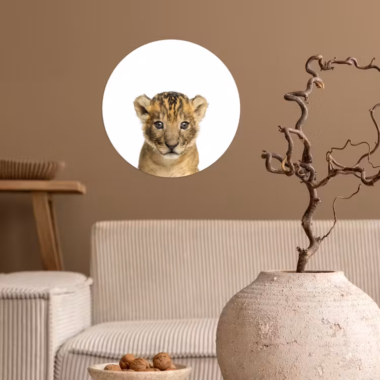 Behangcirkel - Leeuw - Kinderen - Wilde dieren - Welp - Jongen — 2