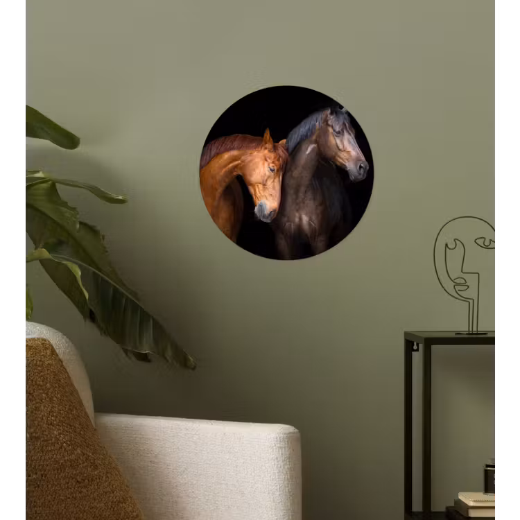 Behangcirkel - Paarden - Dieren - Portret - Bruin — 3