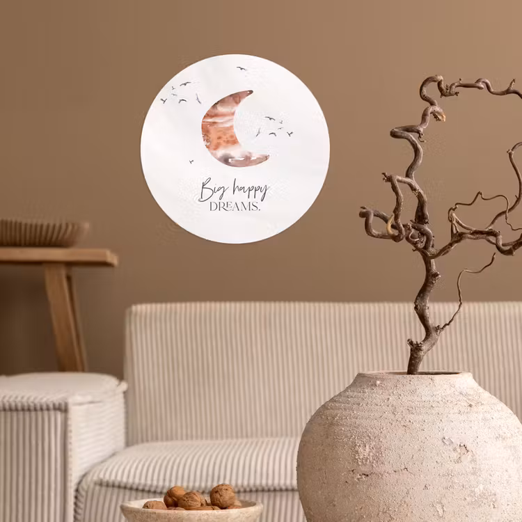 Behangcirkel - Kinderen - Spreuken - Big happy dreams - Jongens - Meisjes - Waterverf — 2