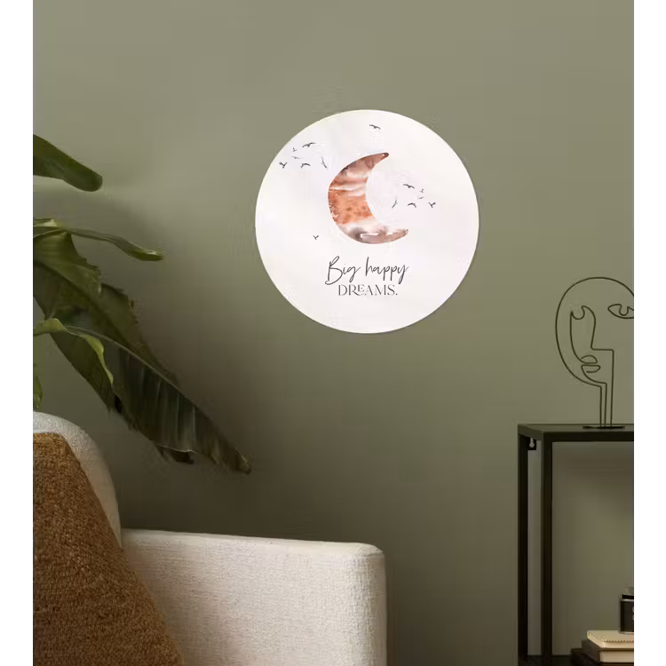 Behangcirkel - Kinderen - Spreuken - Big happy dreams - Jongens - Meisjes - Waterverf — 3