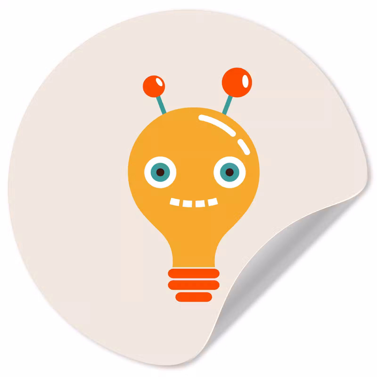 Behangcirkel - Robot - Gloeilamp - Gezicht - Antenne - Kinderen — 1