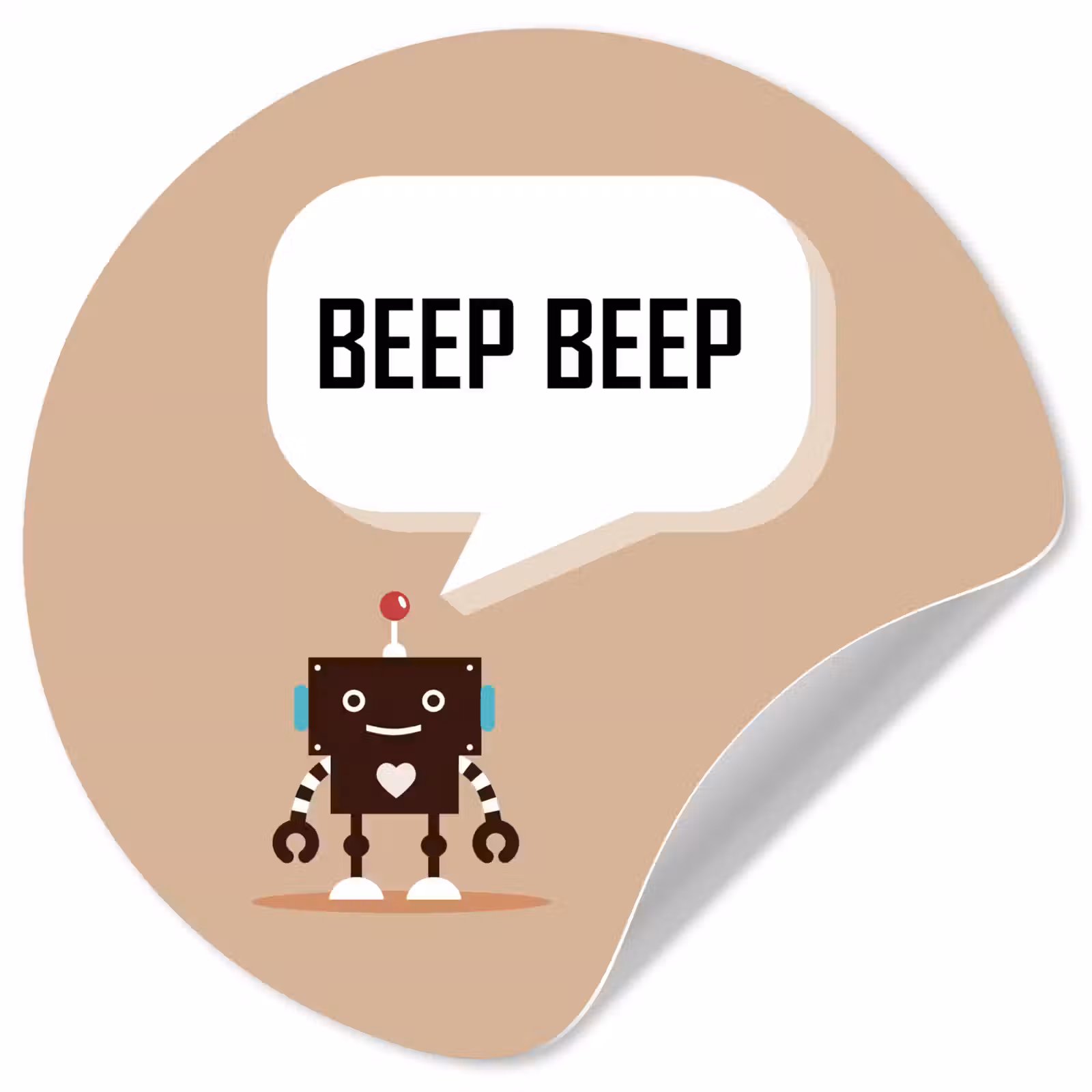 Behangcirkel - Spreuken - Quotes - Beep beep - Robot - Hart - Kids - Jongens — 1