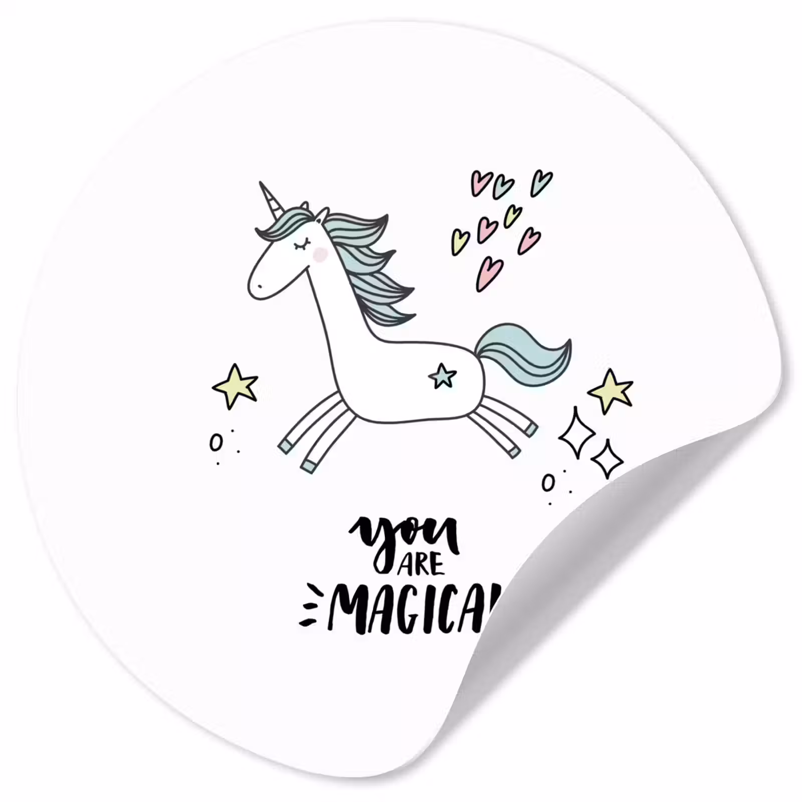 Behangcirkel - Unicorn - Kinderen - Quotes - You are magical - Meisjes — 1