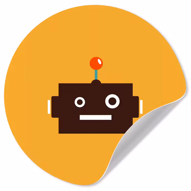 Behangcirkel - Robot - Gezicht - Antenne - Geel - Jongens - Kind — 1