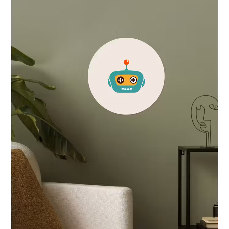 Behangcirkel - Robot - Gezicht - Antenne - Technologie - Jongen - Kind — 3