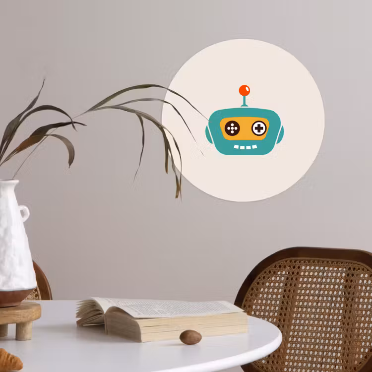 Behangcirkel - Robot - Gezicht - Antenne - Technologie - Jongen - Kind — 4