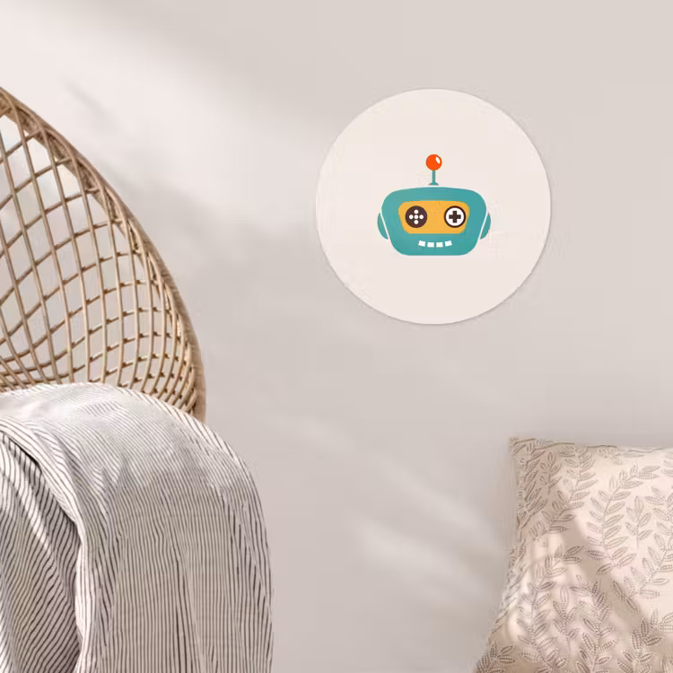 Behangcirkel - Robot - Gezicht - Antenne - Technologie - Jongen - Kind — 5