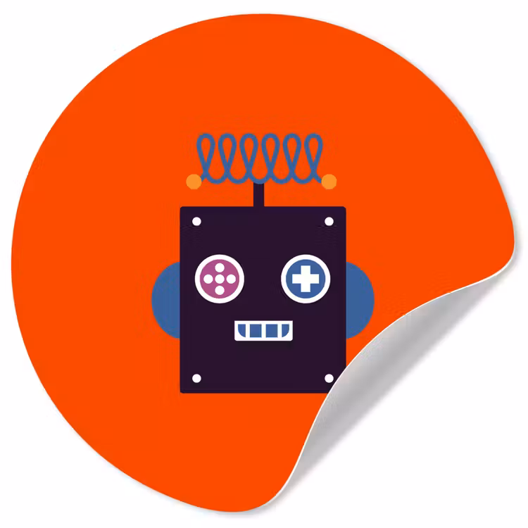 Behangcirkel - Robot - Rood - Gezicht - Vormen - Jongens - Kids — 1