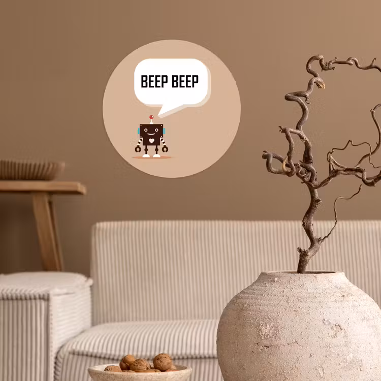 Behangcirkel - Spreuken - Quotes - Beep beep - Robot - Hart - Kids - Jongens — 2