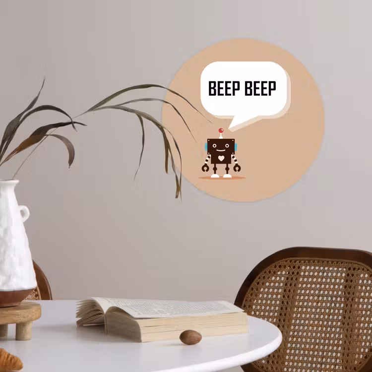 Behangcirkel - Spreuken - Quotes - Beep beep - Robot - Hart - Kids - Jongens — 4