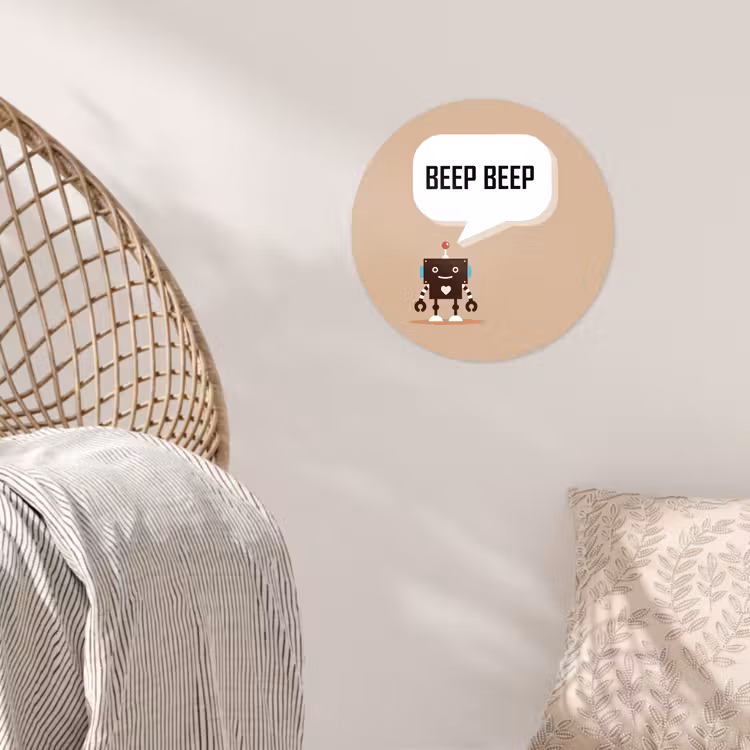 Behangcirkel - Spreuken - Quotes - Beep beep - Robot - Hart - Kids - Jongens — 5