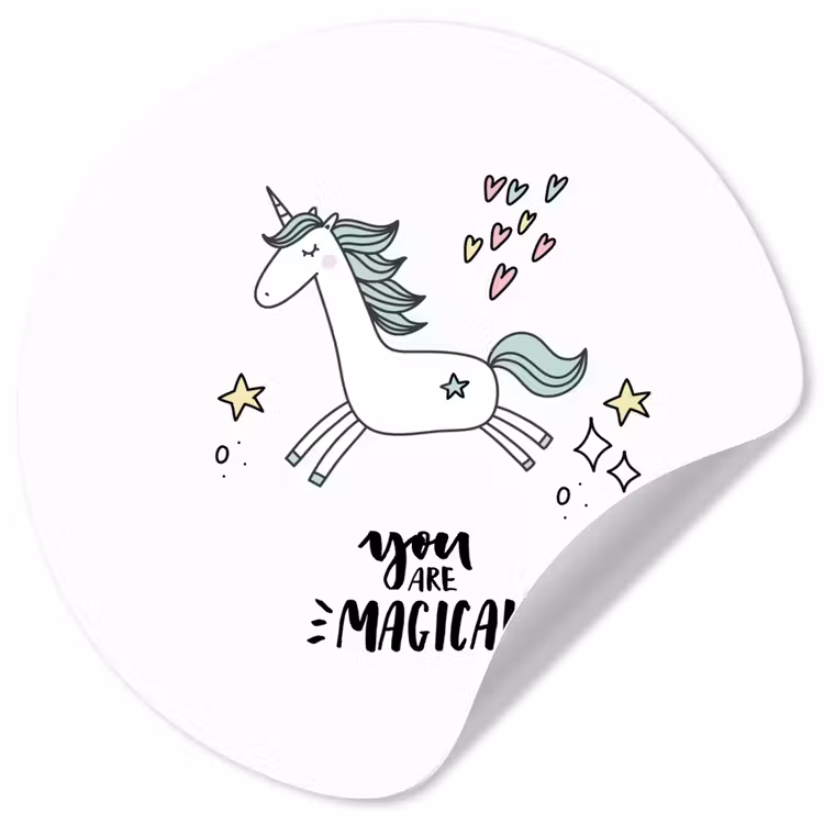Behangcirkel - Unicorn - Kinderen - Quotes - You are magical - Meisjes — 1