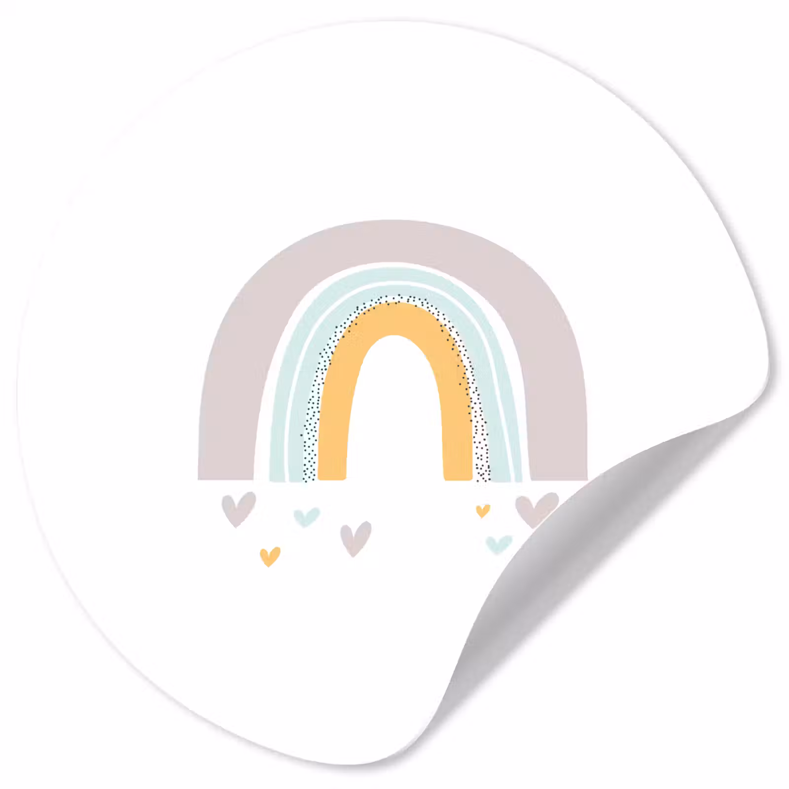 Behangcirkel - Regenboog - Hartjes - Meisjes - Jongens - Pastel — 1