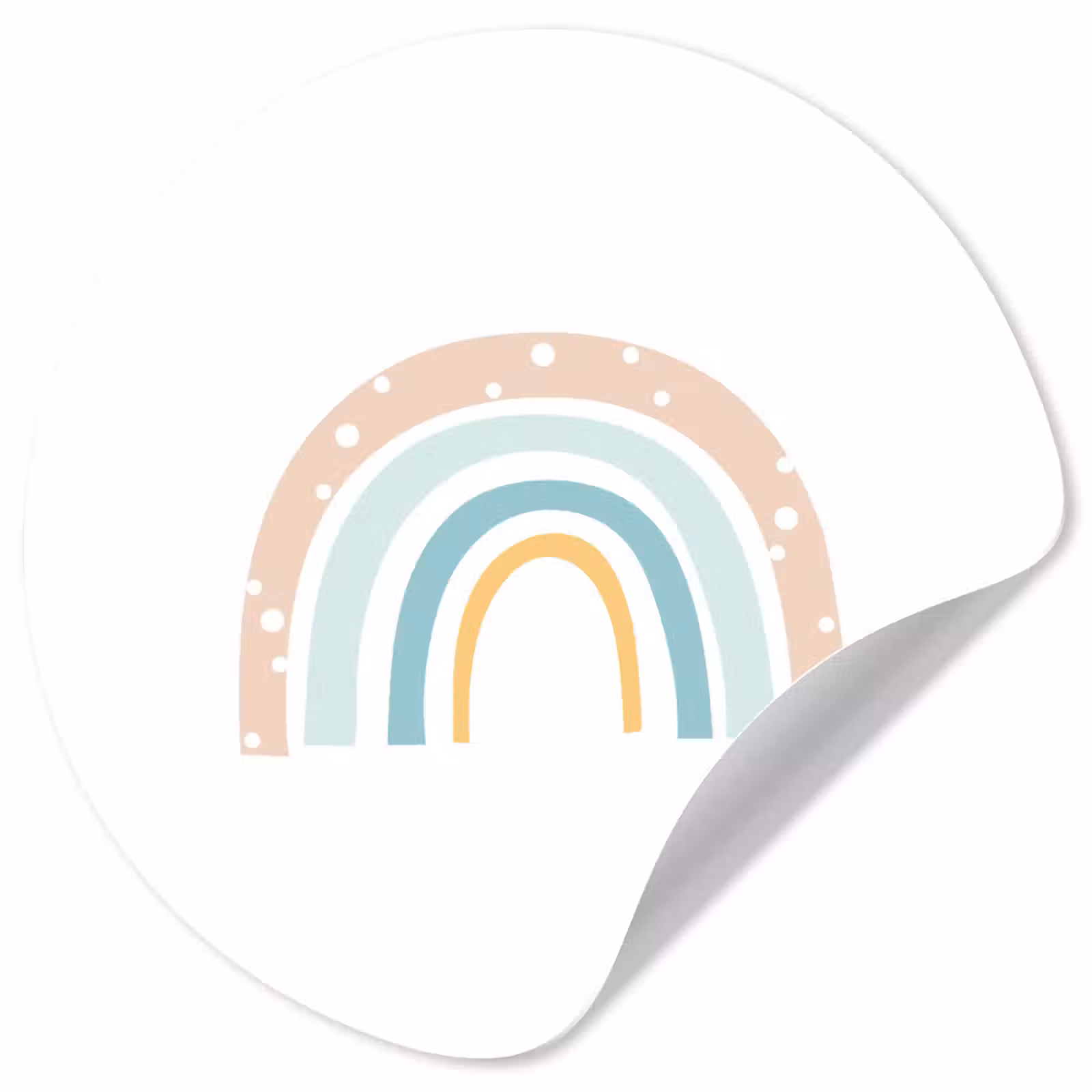 Behangcirkel - Regenboog - Kinderen - Pastel - Stippen - Baby — 1