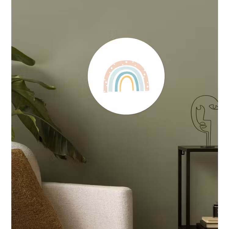 Behangcirkel - Regenboog - Kinderen - Pastel - Stippen - Baby — 3
