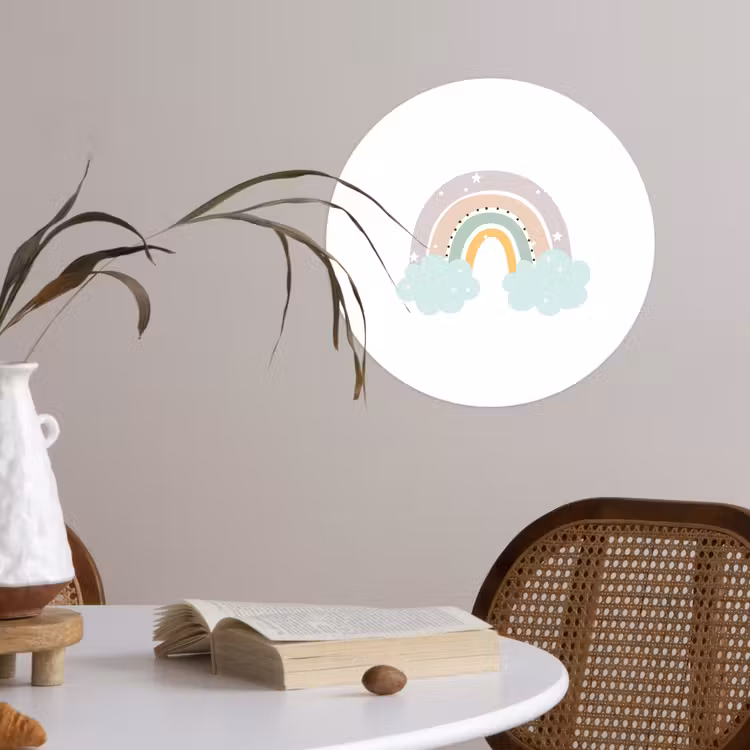 Behangcirkel - Regenboog - Sterren - Stippen - Wolken - Kinderen — 4