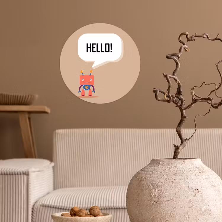 Behangcirkel - Spreuken - Quotes - Hello! - Robot - Tandwiel - Kinderen — 2