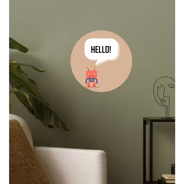 Behangcirkel - Spreuken - Quotes - Hello! - Robot - Tandwiel - Kinderen — 3