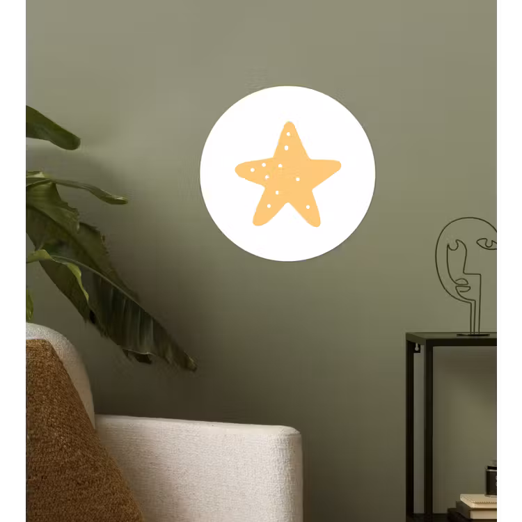 Behangcirkel - Ster - Meisjes - Jongens - Oranje - Stippen - Kinderen — 3