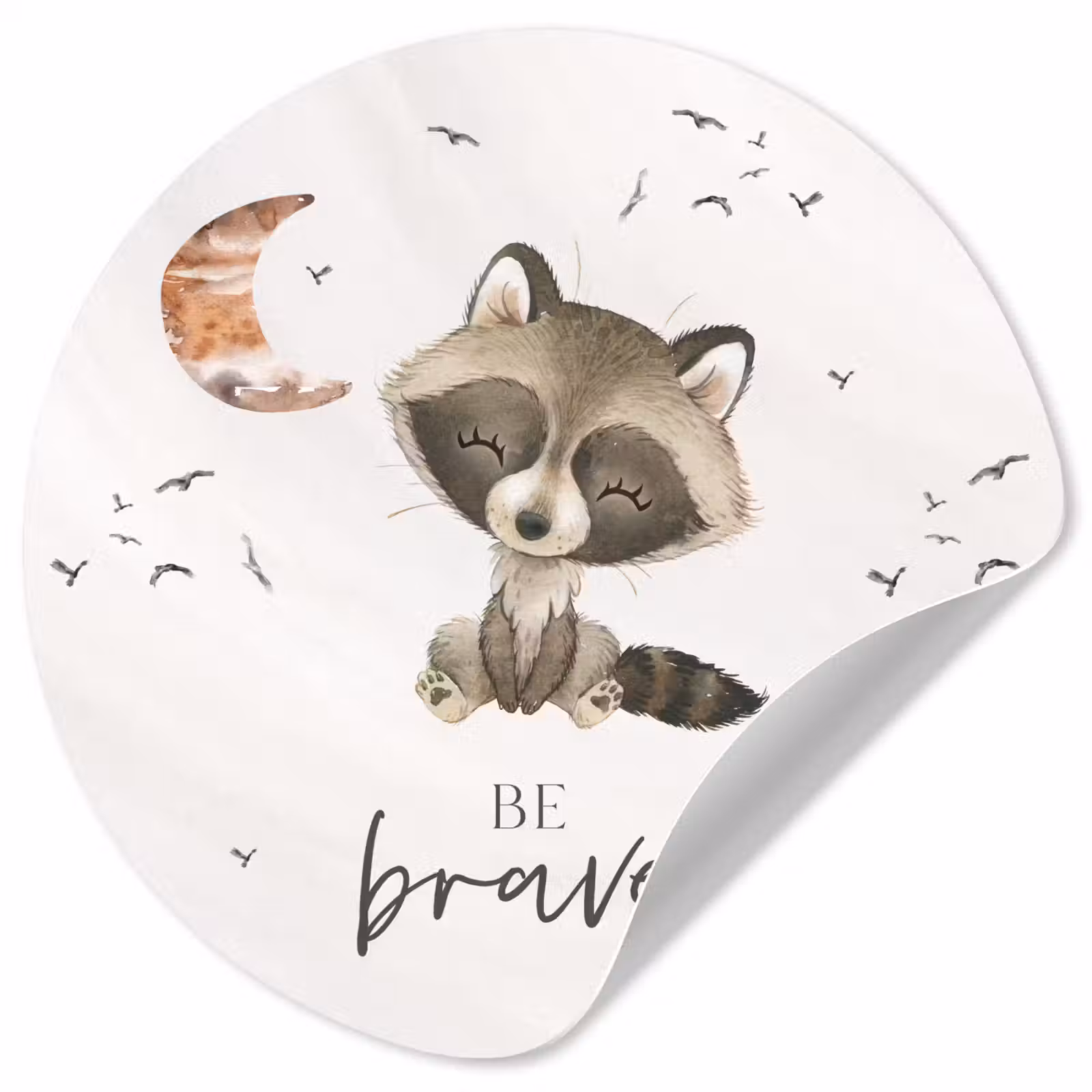 Behangcirkel - Waterverf - Be brave - Quotes - Kinderen - Jongens - Meisjes — 1