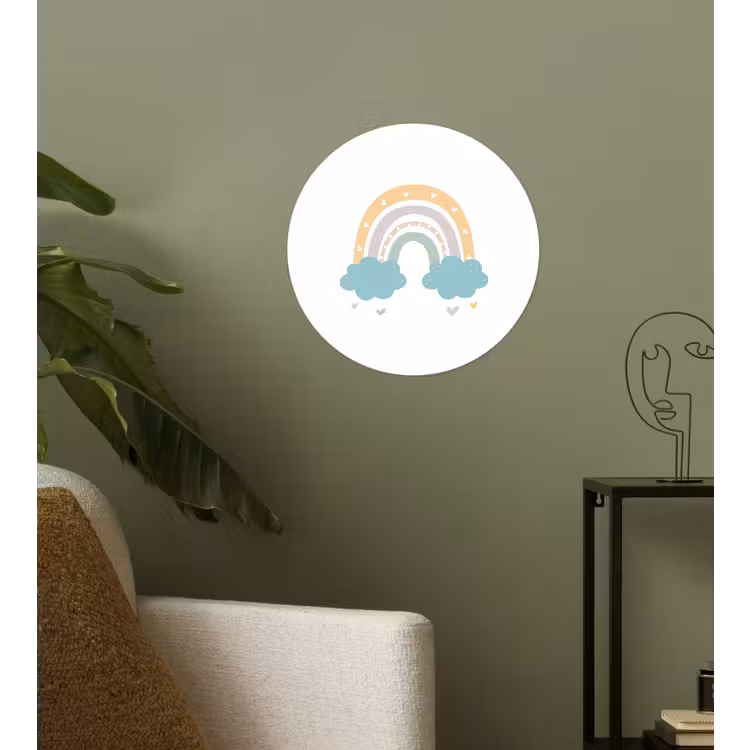 Behangcirkel - Regenboog - Hartjes - Wolken - Stippen - Pastel - Kinderen — 3