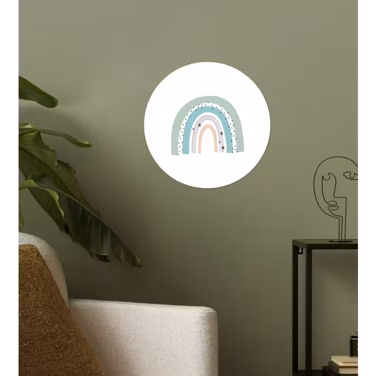 Behangcirkel - Regenboog - Kinderen - Sterren - Stippen - Pastel — 3