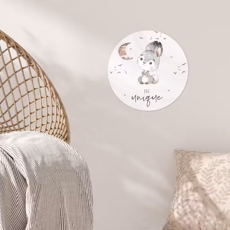 Behangcirkel - Quotes - Kinderen - Be unique - Jongens - Meisjes - Waterverf — 5