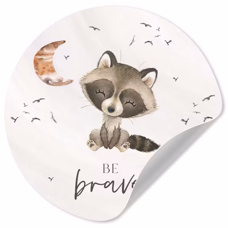 Behangcirkel - Waterverf - Be brave - Quotes - Kinderen - Jongens - Meisjes — 1