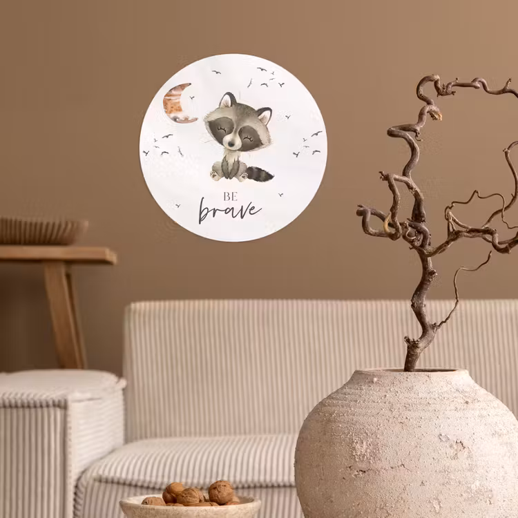 Behangcirkel - Waterverf - Be brave - Quotes - Kinderen - Jongens - Meisjes — 2