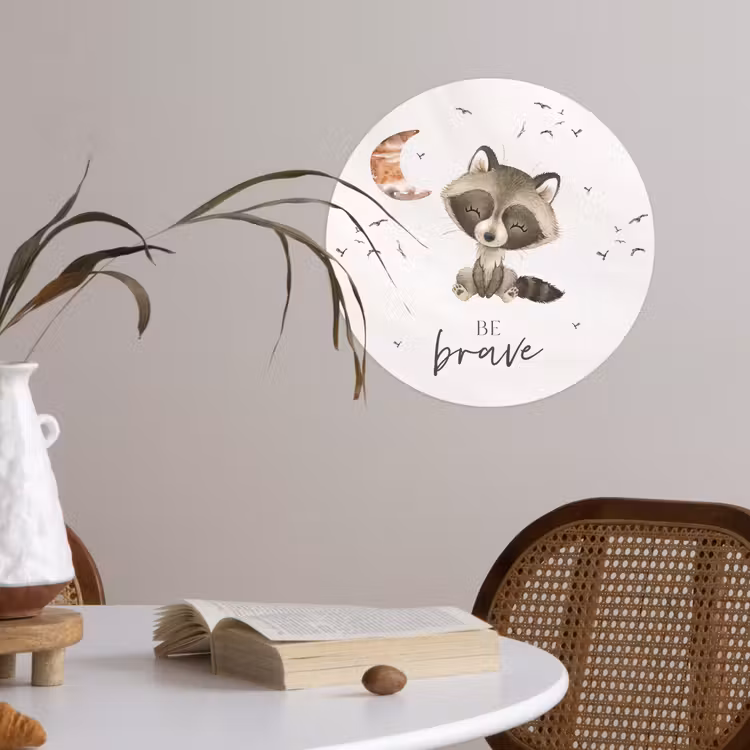 Behangcirkel - Waterverf - Be brave - Quotes - Kinderen - Jongens - Meisjes — 4