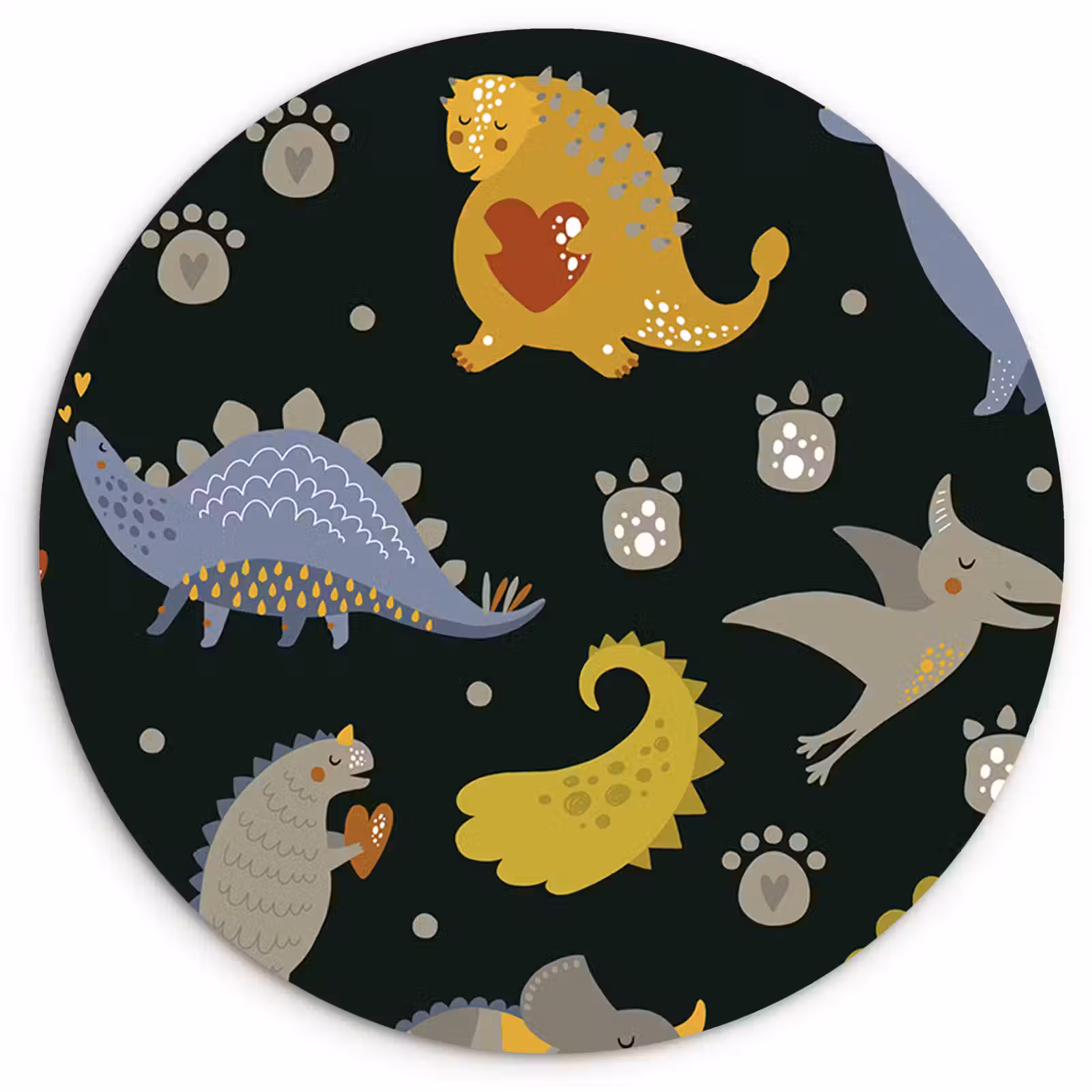 Muurcirkel - Dino - Kinderen - Patronen - Jongens - Meisjes - Dinosaurus — 1