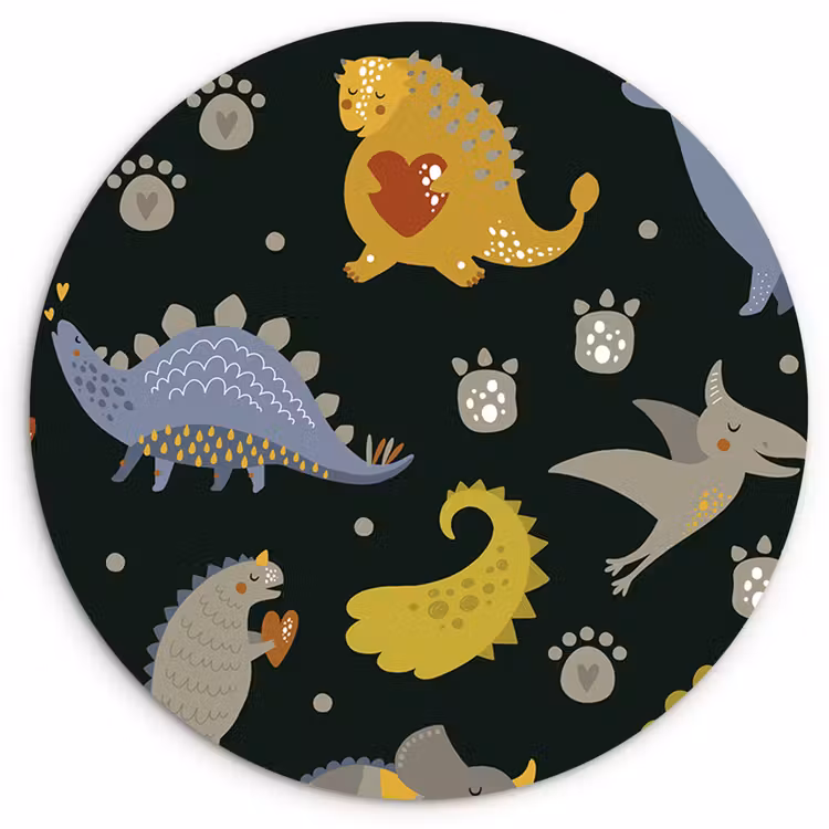 Muurcirkel - Dino - Kinderen - Patronen - Jongens - Meisjes - Dinosaurus — 1