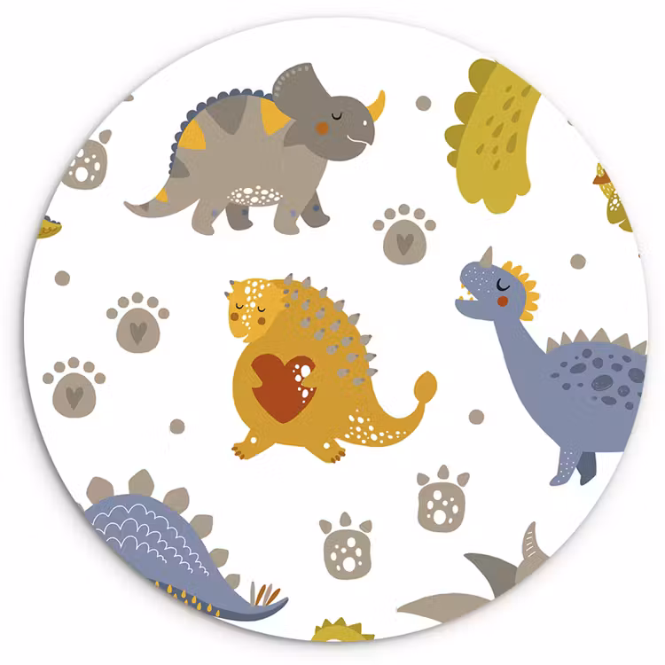 Muurcirkel - Dinosaurus - Kinderen - Design - Jongens - Meisjes - Kinderen — 1