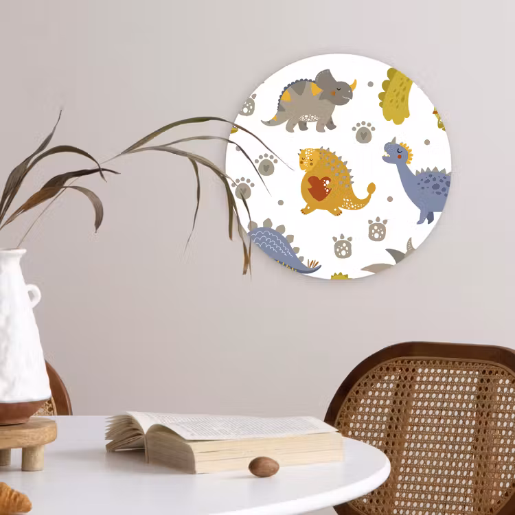 Muurcirkel - Dinosaurus - Kinderen - Design - Jongens - Meisjes - Kinderen — 4