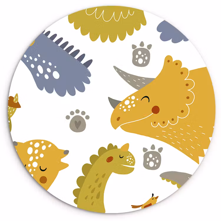 Muurcirkel - Dinosaurus - Patronen - Jongens - Dino - Kinderen — 1