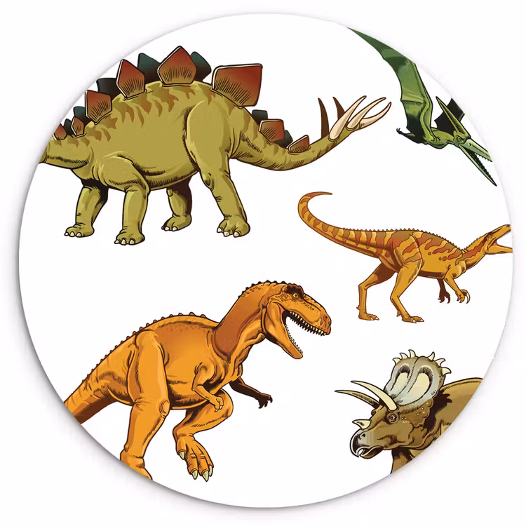 Muurcirkel - Dinosaurus - Tekening - Kinderen - Jongens - Kinderen — 1